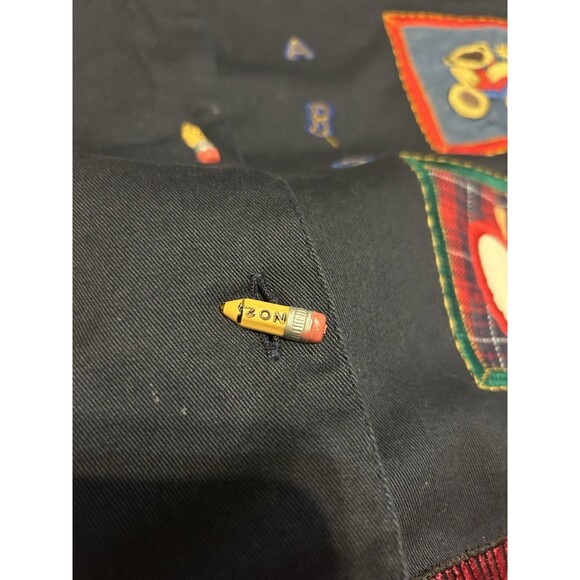 Vintage 80s Tantrums Teacher Themed Vest Patches Backpack Apple Books X Large - Picture 5 of 9